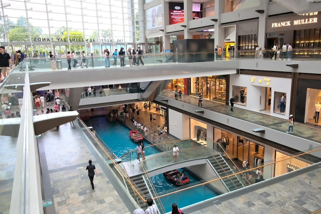 Retail mall interior near Lentor